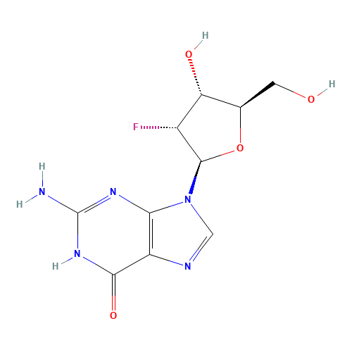 2-amino-9-[(2R,3R,4R,5R)-3-fluoro-4-hydroxy-5-(hydroxymethyl)oxolan-2-yl]-3H-purin-6-one (CAS: 78842-13-4) - Related Chemical Product