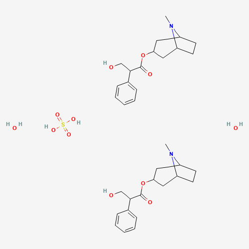 [(1R,5S)-8-methyl-8-azabicyclo[3.2.1]octan-3-yl] 3-hydroxy-2-phenylpropanoate;sulfuric acid;dihydrate (CAS: 73791-47-6) - Related Chemical Product