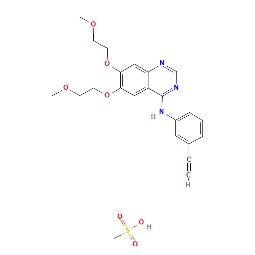 N-(3-ethynylphenyl)-6,7-bis(2-methoxyethoxy)quinazolin-4-amine;methanesulfonic acid (CAS: 248594-19-6) - Related Chemical Product