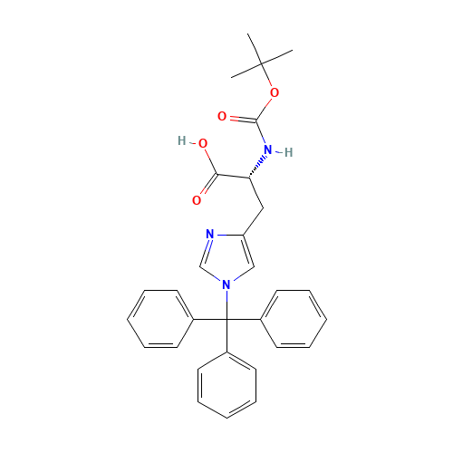 (2R)-2-[(2-methylpropan-2-yl)oxycarbonylamino]-3-(1-tritylimidazol-4-yl)propanoic acid (CAS: 393568-74-6) - Related Chemical Product