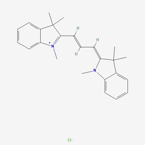 (2E)-1,3,3-trimethyl-2-[(E)-3-(1,3,3-trimethylindol-1-ium-2-yl)prop-2-enylidene]indole;chloride (CAS: 6320-14-5) - Related Chemical Product