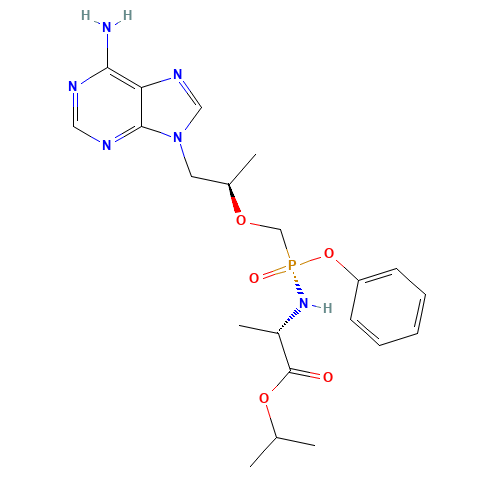 propan-2-yl (2S)-2-[[[(2R)-1-(6-aminopurin-9-yl)propan-2-yl]oxymethyl-phenoxyphosphoryl]amino]propanoate (CAS: 379270-37-8) - Related Chemical Product