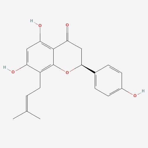 (2S)-5,7-dihydroxy-2-(4-hydroxyphenyl)-8-(3-methylbut-2-enyl)-2,3-dihydrochromen-4-one (CAS: 53846-50-7) - Related Chemical Product