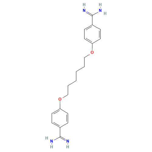 4-[6-(4-carbamimidoylphenoxy)hexoxy]benzenecarboximidamide (CAS: 3811-75-4) - Related Chemical Product