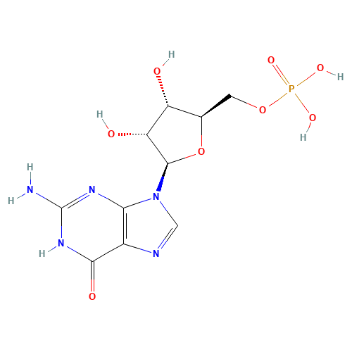 [(2R,3S,4R,5R)-5-(2-amino-6-oxo-3H-purin-9-yl)-3,4-dihydroxyoxolan-2-yl]methyl dihydrogen phosphate (CAS: 85-32-5) - Related Chemical Product