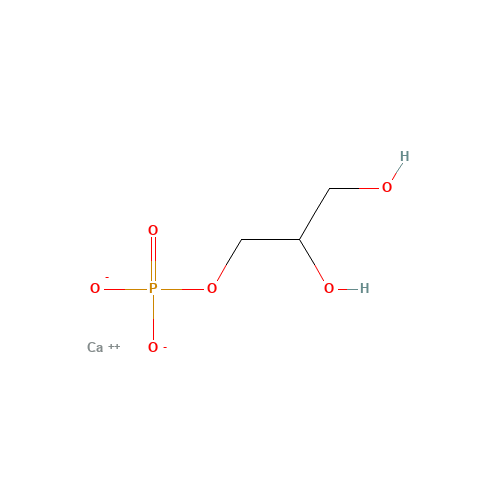 calcium;2,3-dihydroxypropyl phosphate (CAS: 27214-00-2) - Chemical Structure and Molecular Formula 