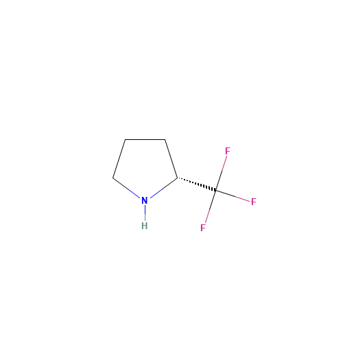 (2R)-2-(trifluoromethyl)pyrrolidine (CAS: 1073556-31-6) - Chemical Structure and Molecular Formula 