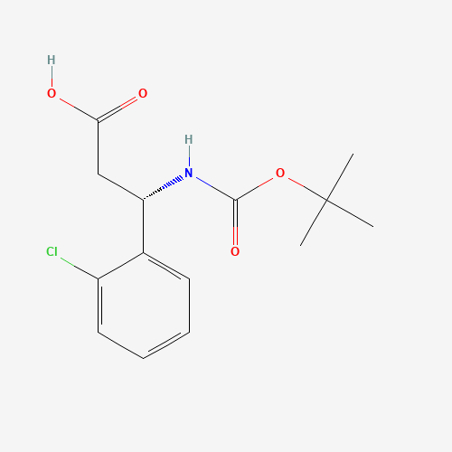 (3S)-3-(2-chlorophenyl)-3-[(2-methylpropan-2-yl)oxycarbonylamino]propanoic acid (CAS: 500770-73-0) - Related Chemical Product