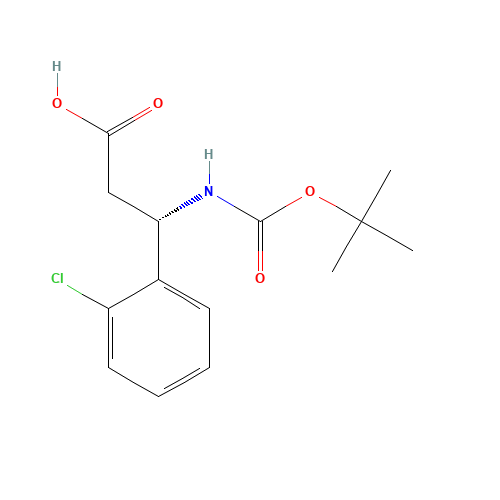 (3S)-3-(2-chlorophenyl)-3-[(2-methylpropan-2-yl)oxycarbonylamino]propanoic acid (CAS: 500770-73-0) - Related Chemical Product