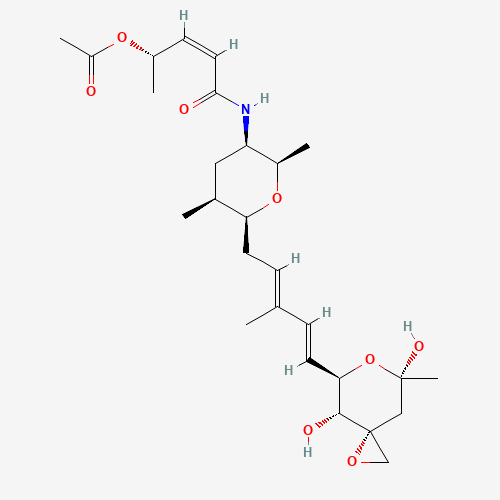 2-Pentenamide,4-(acetyloxy)-N-[(2R,3R,5S,6S)-6-[(2E,4E)-5-[(3R,4R,5R,7S)-4,7-dihydroxy-7-methyl-1,6-dioxaspiro [2.5]oct-5-yl]-3-methyl-2,4-pentadienyl]tetrahydro-2,5-dimethyl-2H-pyran-3-yl]-,(2Z,4S)-  (9CI) (CAS: 146478-72-0) - Related Chemical Product