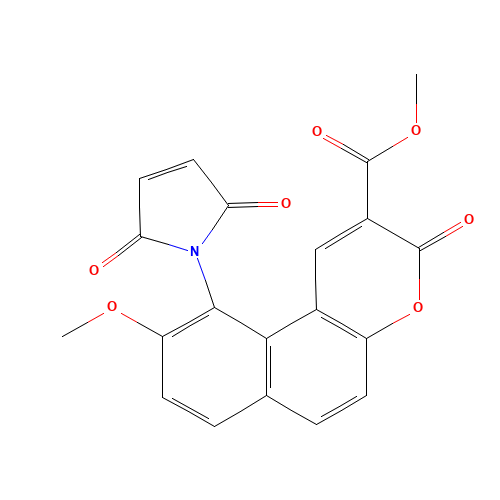 methyl 10-(2,5-dioxopyrrol-1-yl)-9-methoxy-3-oxobenzo[f]chromene-2-carboxylate (CAS: 137350-66-4) - Related Chemical Product
