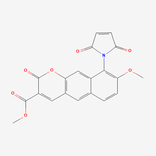 methyl 9-(2,5-dioxopyrrol-1-yl)-8-methoxy-2-oxobenzo[g]chromene-3-carboxylate (CAS: 168639-87-0) - Related Chemical Product