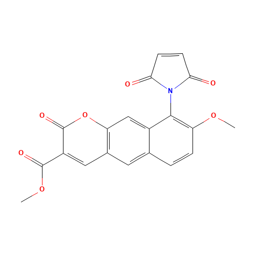 methyl 9-(2,5-dioxopyrrol-1-yl)-8-methoxy-2-oxobenzo[g]chromene-3-carboxylate (CAS: 168639-87-0) - Related Chemical Product