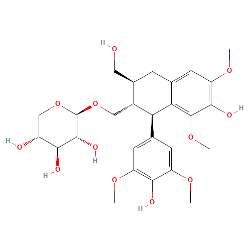 (2R,3R,4S,5R)-2-[[(1R,2S,3S)-7-hydroxy-1-(4-hydroxy-3,5-dimethoxyphenyl)-3-(hydroxymethyl)-6,8-dimethoxy-1,2,3,4-tetrahydronaphthalen-2-yl]methoxy]oxane-3,4,5-triol (CAS: 62058-46-2) - Related Chemical Product
