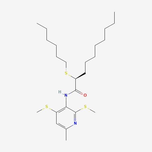 (2S)-2-hexylsulfanyl-N-[6-methyl-2,4-bis(methylsulfanyl)pyridin-3-yl]decanamide (CAS: 135025-12-6) - Related Chemical Product