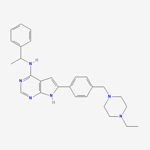 6-[4-[(4-ethylpiperazin-1-yl)methyl]phenyl]-N-[(1S)-1-phenylethyl]-7H-pyrrolo[2,3-d]pyrimidin-4-amine (CAS: 1155336-34-7) - Related Chemical Product