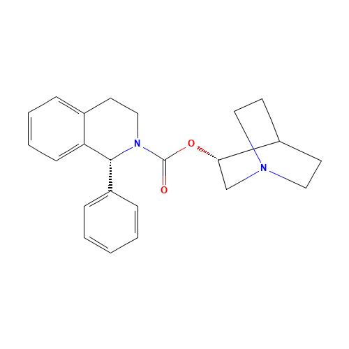 (1R)-(3R)-1-Azabicyclo[2.2.2]oct-3-yl 3,4-Dihydro-1-phenyl-2(1H)-isoquinoline carboxylate (CAS: 740780-79-4) - Related Chemical Product