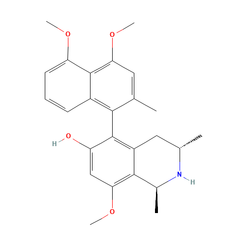 (1S,3S)-5-(4,5-dimethoxy-2-methylnaphthalen-1-yl)-8-methoxy-1,3-dimethyl-1,2,3,4-tetrahydroisoquinolin-6-ol (CAS: 32221-59-3) - Related Chemical Product