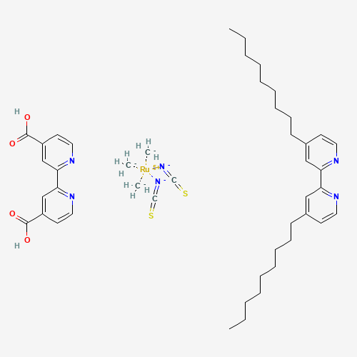 cis-bis(isothiocycanato)-(2,2'-bipyridyl-4,4'-dicarboxylic acid)-(2,2'-bipyridyl-4,4'-dinonyl) rutheniuM(II) (CAS: 502693-09-6) - Related Chemical Product