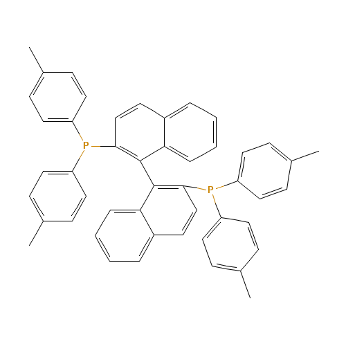 [1-[2-bis(4-methylphenyl)phosphanylnaphthalen-1-yl]naphthalen-2-yl]-bis(4-methylphenyl)phosphane (CAS: 100165-88-6) - Chemical Structure and Molecular Formula 