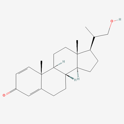 (20S)-20-(hydroxymethyl)pregna-1,4-dien-3-one (CAS: 35525-27-0) - Chemical Structure and Molecular Formula 