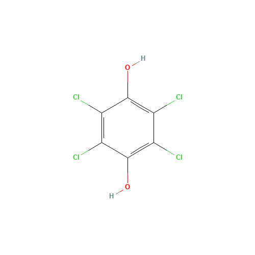 TETRACHLOROHYDROQUINONE (CAS: 87-87-6) - Chemical Structure and Molecular Formula 