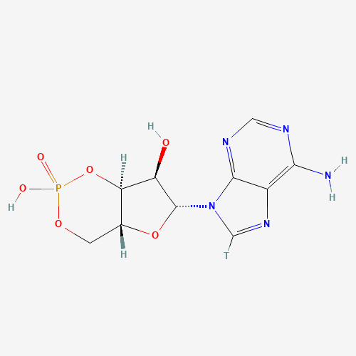 (4aR,6R,7R,7aS)-6-(6-amino-8-tritiopurin-9-yl)-2-hydroxy-2-oxo-4a,6,7,7a-tetrahydro-4H-furo[3,2-d][1,3,2]dioxaphosphinin-7-ol (CAS: 50816-76-7) - Related Chemical Product