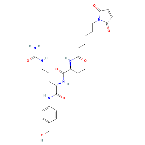 N-[(2S)-1-[[(2S)-5-(carbamoylamino)-1-[4-(hydroxymethyl)anilino]-1-oxopentan-2-yl]amino]-3-methyl-1-oxobutan-2-yl]-6-(2,5-dioxopyrrol-1-yl)hexanamide (CAS: 159857-80-4) - Related Chemical Product