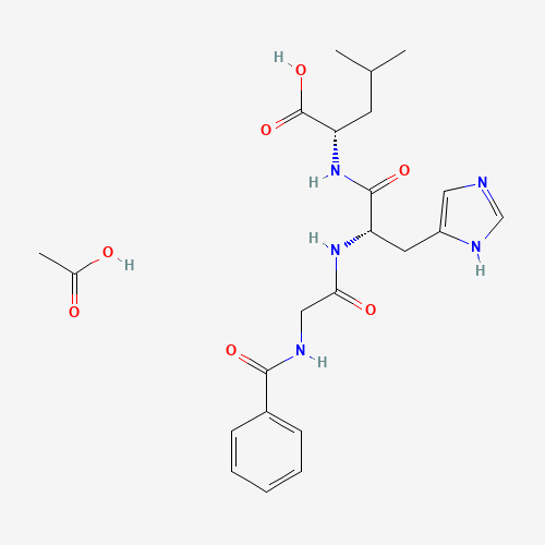 acetic acid;(2S)-2-[[(2S)-2-[(2-benzamidoacetyl)amino]-3-(1H-imidazol-5-yl)propanoyl]amino]-4-methylpentanoic acid (CAS: 103404-54-2) - Related Chemical Product