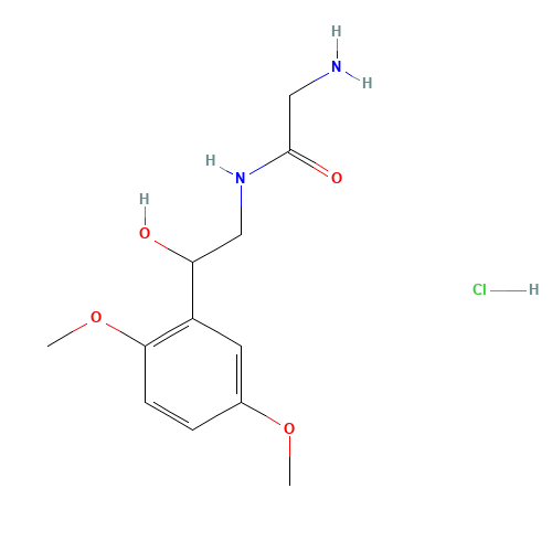 2-amino-N-[2-(2,5-dimethoxyphenyl)-2-hydroxyethyl]acetamide;hydrochloride (CAS: 43218-56-0) - Related Chemical Product