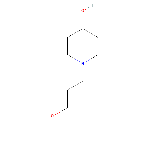 1-(3-Methoxypropyl)-4-Piperidinol (CAS: 1225518-03-5) - Chemical Structure and Molecular Formula 