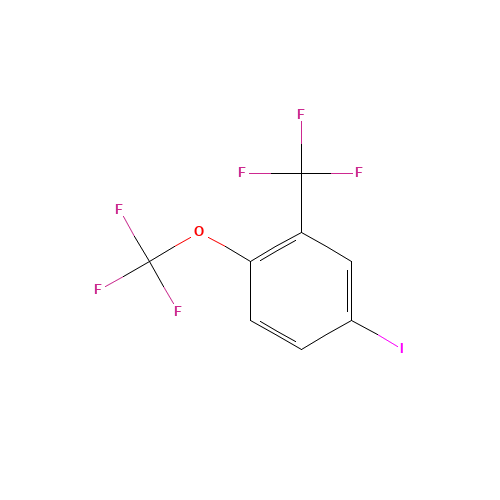 4-iodo-1-(trifluoromethoxy)-2-(trifluoromethyl)benzene (CAS: 1980075-89-5) - Chemical Structure and Molecular Formula 