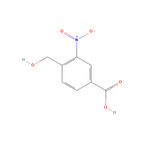 4-(hydroxymethyl)-3-nitrobenzoic acid (CAS: 82379-38-2) - Chemical Structure and Molecular Formula 