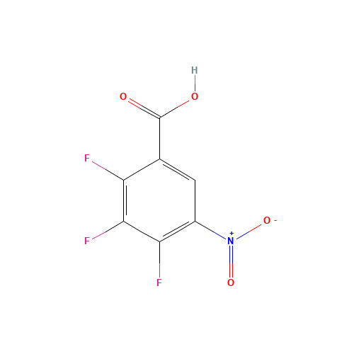 2,3,4-TRIFLUORO-5-NITROBENZOIC ACID (CAS: 197520-71-1) - Chemical Structure and Molecular Formula 