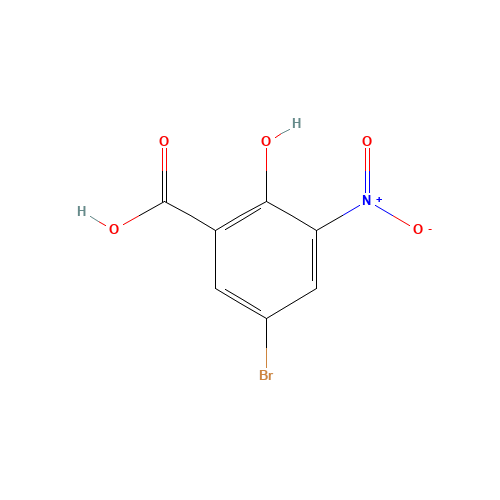 5-Bromo-2-hydroxy-3-nitrobenzoic acid (CAS: 10169-50-3) - Related Chemical Product