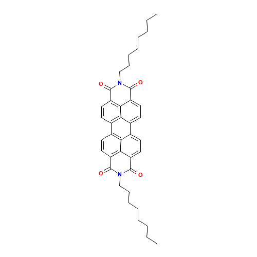 PTCDI-C8 (CAS: 78151-58-3) - Chemical Structure and Molecular Formula 