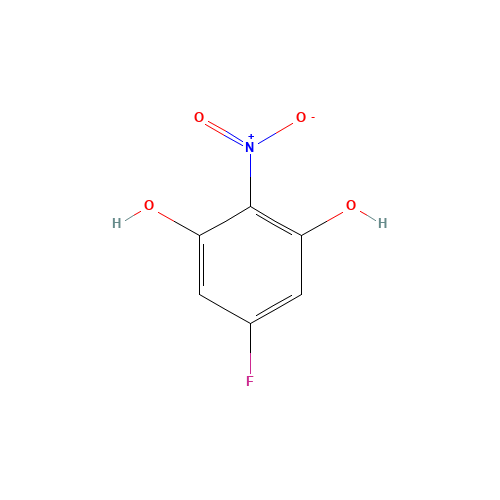 5-Fluoro-2-nitrobenzene-1,3-diol (CAS: 1121585-22-5) - Chemical Structure and Molecular Formula 
