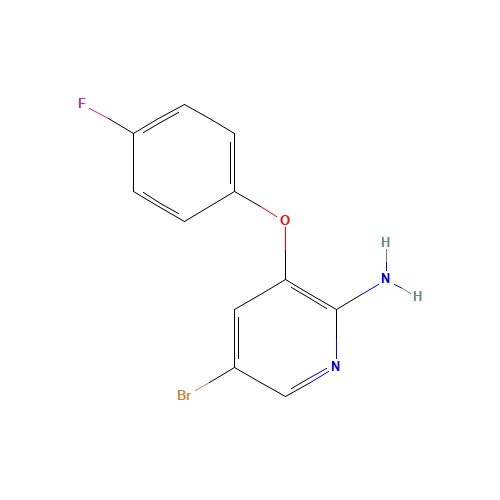 5-bromo-3-(4-fluorophenoxy)pyridin-2-amine (CAS: 953045-23-3) - Chemical Structure and Molecular Formula 