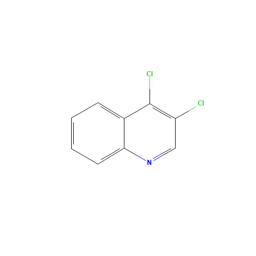 3,4-dichloroquinoline (CAS: 25836-11-7) - Chemical Structure and Molecular Formula 