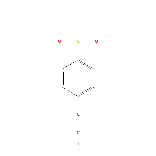 1-ethynyl-4-methylsulfonylbenzene (CAS: 340771-31-5) - Chemical Structure and Molecular Formula 