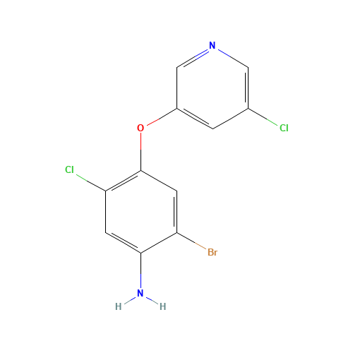 2-bromo-5-chloro-4-(5-chloropyridin-3-yl)oxyaniline (CAS: 315227-03-3) - Related Chemical Product