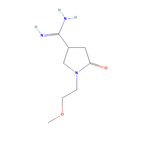 1-(2-methoxyethyl)-5-oxopyrrolidine-3-carboximidamide (CAS: 1273387-43-1) - Chemical Structure and Molecular Formula 