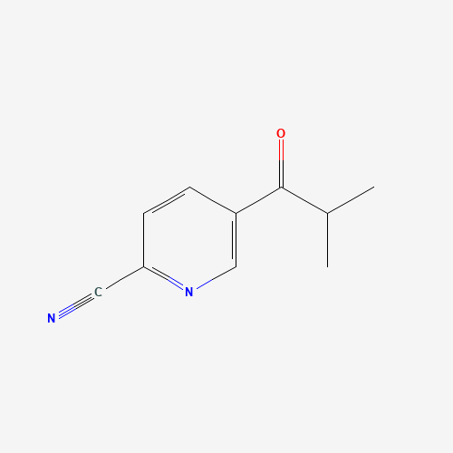 5-(2-methylpropanoyl)pyridine-2-carbonitrile (CAS: 801303-48-0) - Chemical Structure and Molecular Formula 