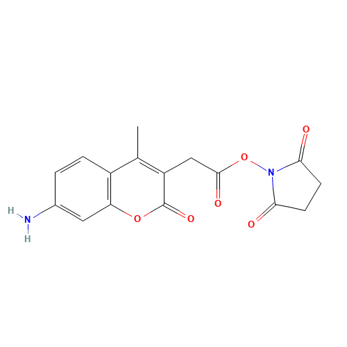 (2,5-dioxopyrrolidin-1-yl) 2-(7-amino-4-methyl-2-oxochromen-3-yl)acetate (CAS: 113721-87-2) - Related Chemical Product