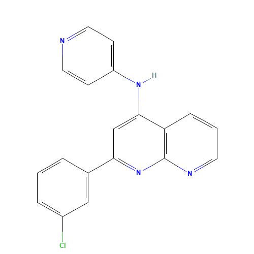 2-(3-chlorophenyl)-N-pyridin-4-yl-1,8-naphthyridin-4-amine (CAS: 1330531-44-6) - Related Chemical Product