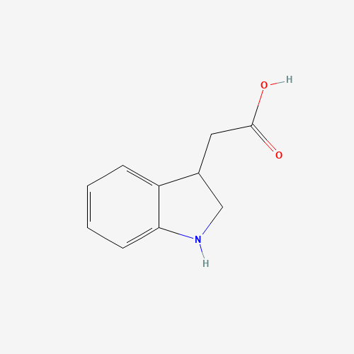 2-(2,3-dihydro-1H-indol-3-yl)acetic acid (CAS: 13083-41-5) - Chemical Structure and Molecular Formula 