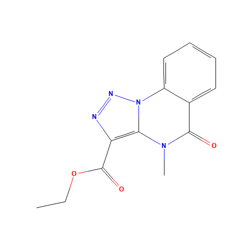 ethyl 4-methyl-5-oxotriazolo[1,5-a]quinazoline-3-carboxylate (CAS: 176692-55-0) - Chemical Structure and Molecular Formula 