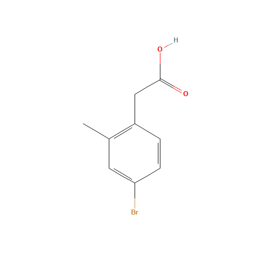 2-(4-bromo-2-methylphenyl)acetic acid (CAS: 853796-39-1) - Chemical Structure and Molecular Formula 