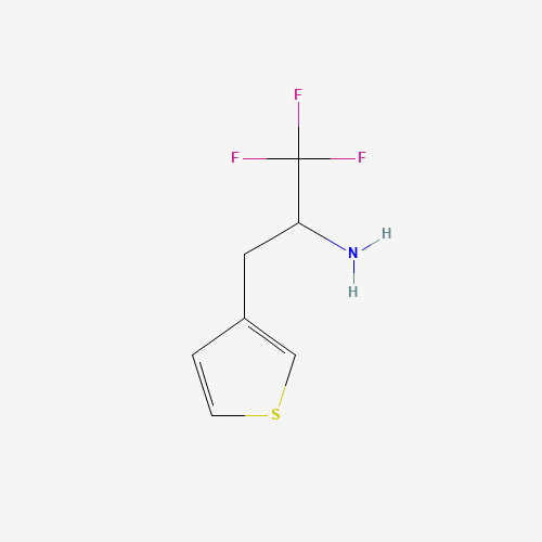 1,1,1-trifluoro-3-thiophen-3-ylpropan-2-amine (CAS: 1017781-57-5) - Chemical Structure and Molecular Formula 