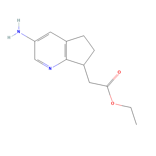 ethyl 2-(3-amino-6,7-dihydro-5H-cyclopenta[b]pyridin-7-yl)acetate (CAS: 904929-06-2) - Related Chemical Product